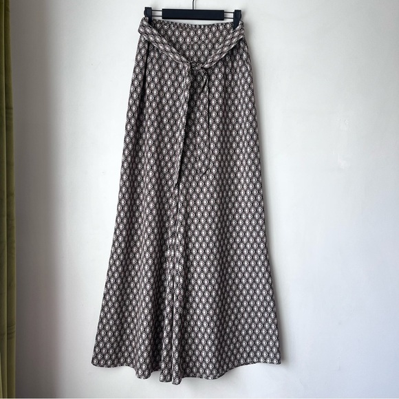 Calista Patterned High Rise Wide Leg Pants M - Picture 1 of 4